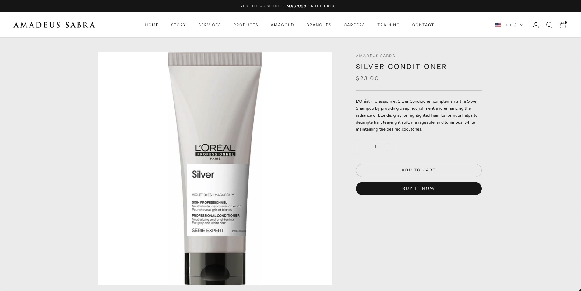 A single product detail page.